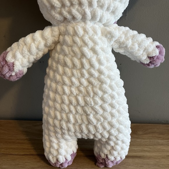 Handmade Crochet Stuffed Animal Cow Homemade Craft Baby Toy Collectible Gift - Picture 9 of 11